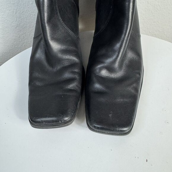 Nine & Company Black Knee 17" High Boots Zipper Sides 6.5 M Y2K 90’s Vibe - Picture 4 of 8
